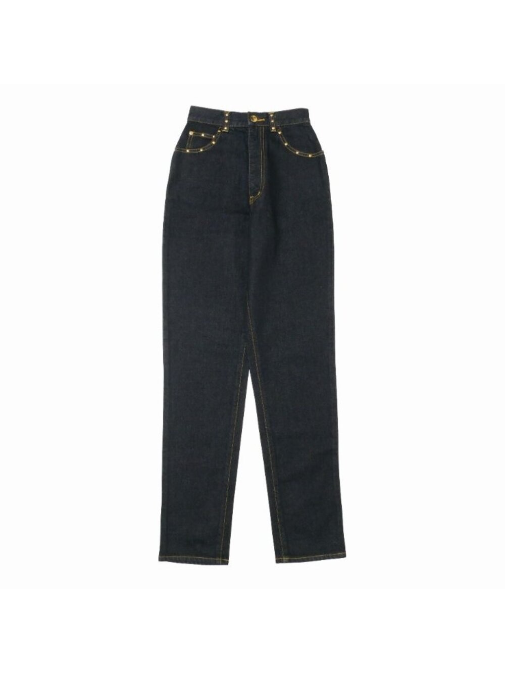 Saint Laurent Eve Vintage Skinnypants Indigo Skinnydenim YSL Logo Embroidery